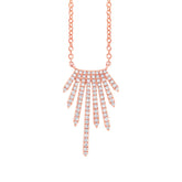 0.24ct 14k Rose Gold Diamond Necklace
